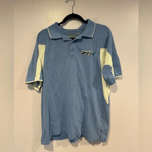 Blue‎ and white corvette ZR1 polo